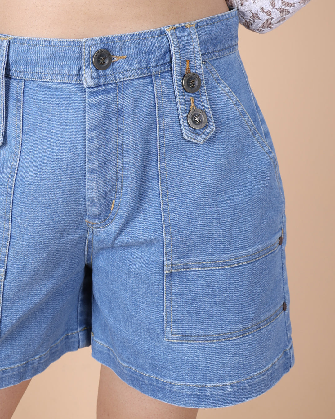 Loop Tab Denim Short