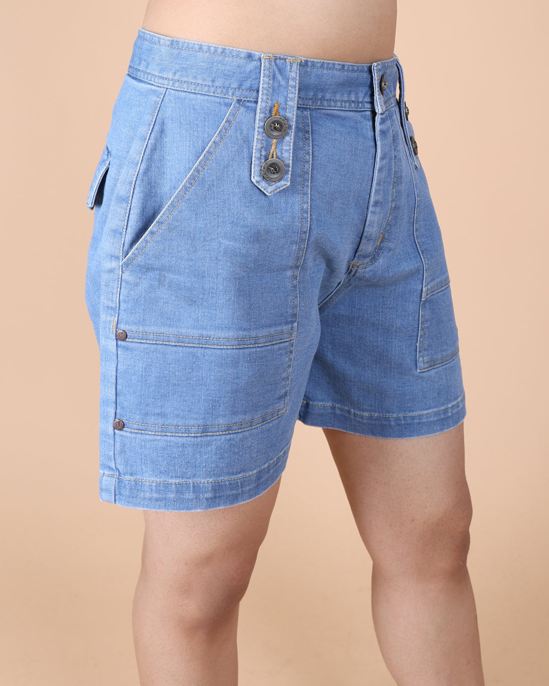Loop Tab Denim Short