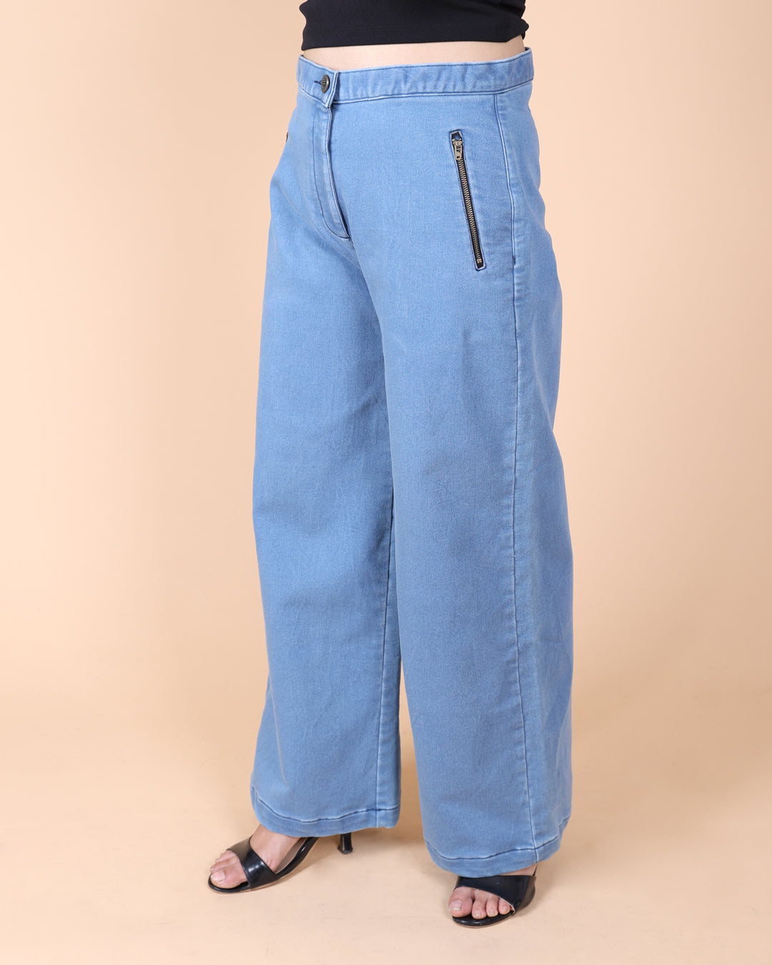 WideLeg Denim Trouser