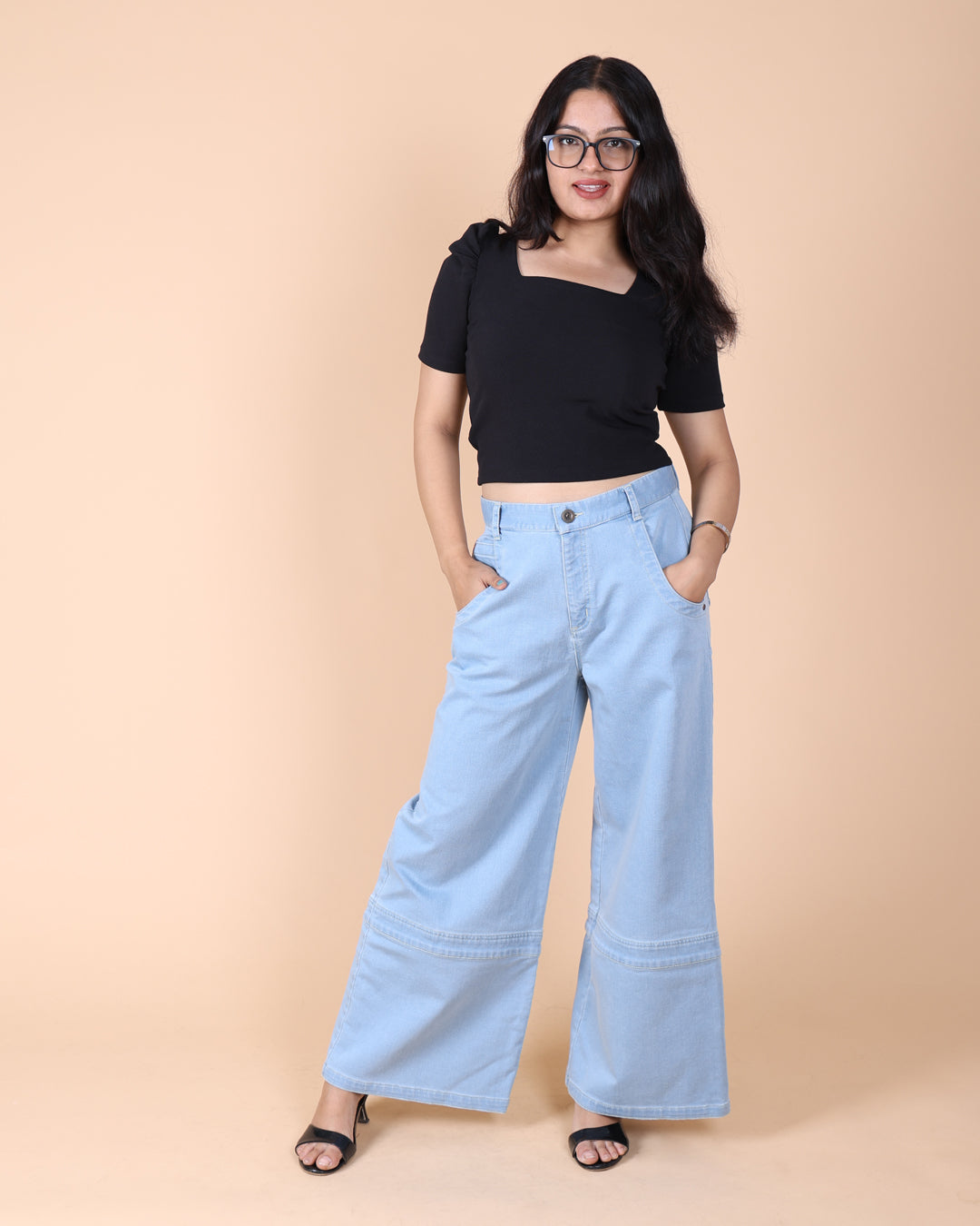 Heavy Wash Wide Leg Jean