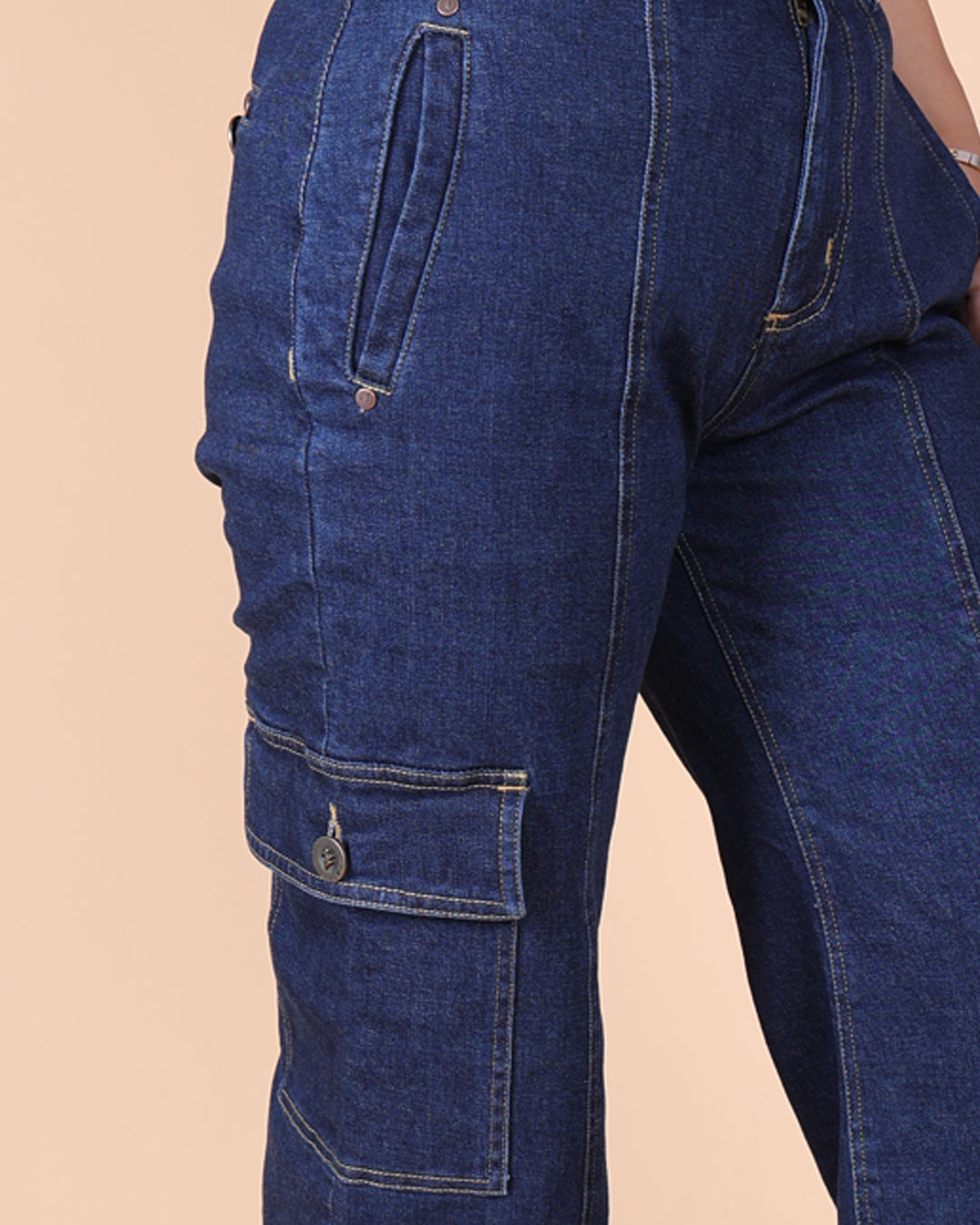 Side Cut Elasticated Jeans