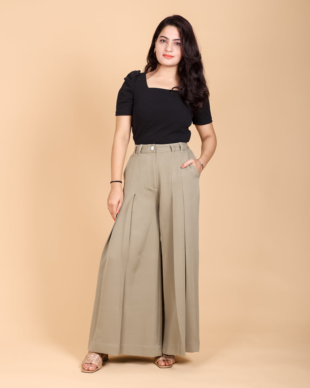 Front pleated Tailored Pants