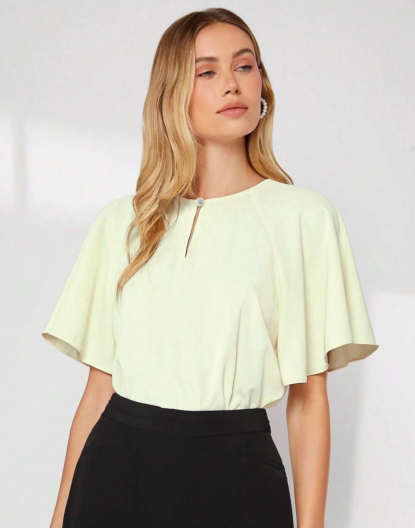 Luxe Off White Plain Top